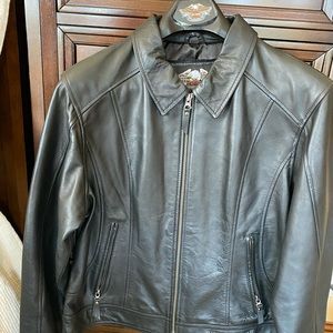 Black leather Harley Davidson jacket women’s
